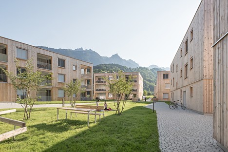 Feld72 complesso residenziale Maierhof vivere in comune con vista sulle montagne