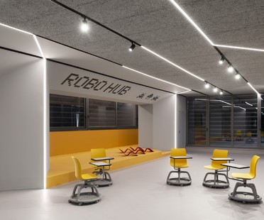 SBG architetti ROBOHUB l'Atelier di robotica della scuola Curiel di Rozzano