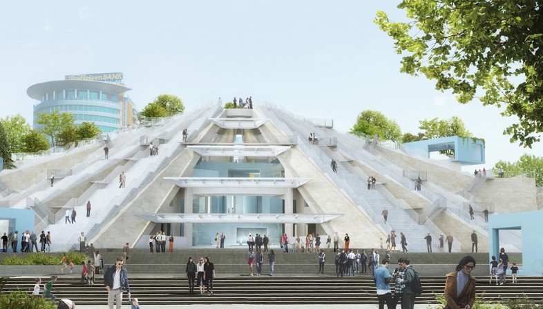 Nuova vita per la Piramide di Tirana al via il progetto di MVRDV