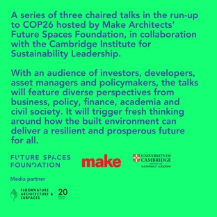 Floornature media partner del Cambridge Institute for Sustainability - University of Cambridge e di Future Spaces Foundation 