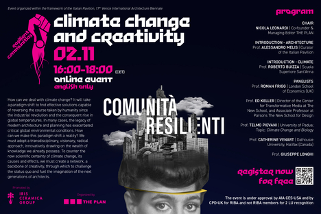 Climate change and creativity - webinar Comunità Resilienti Biennale di Venezia