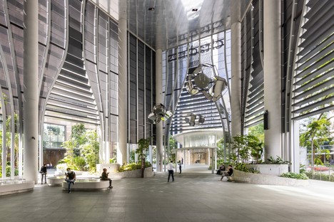 BIG-Bjarke Ingels Group e CRA-Carlo Ratti Associati CapitaSpring grattacielo biofilico a Singapore