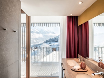 I colori e le atmosfere del paesaggio alpino per l'interior design del Falkensteiner Hotel Montafon 5*