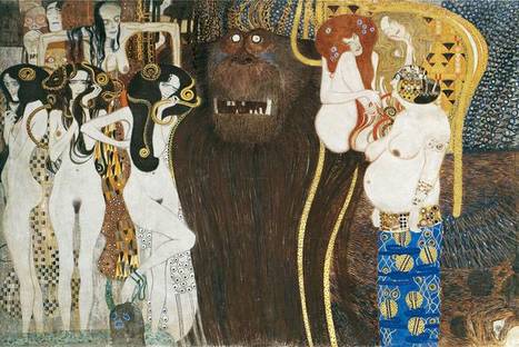 Gustav Klimt, Particolare dal fregio di Beethoven, 1901-1902