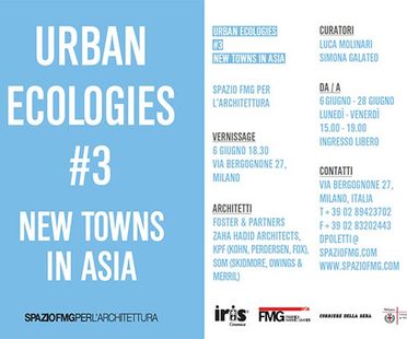 Urban Ecologies #3 new towns in Asia