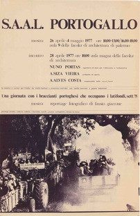 Manifesto incontro SAAL di Palermo, 1977 © Emilio Battisti 1977