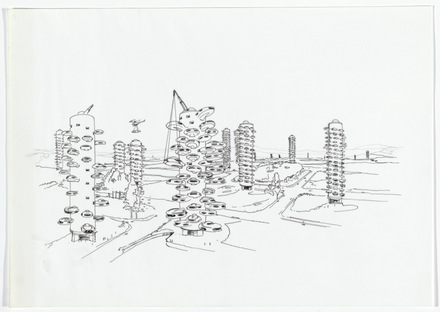 Daniel Grataloup Urban Proposal with Multiple Thin-shell Capsules. Project, 1970