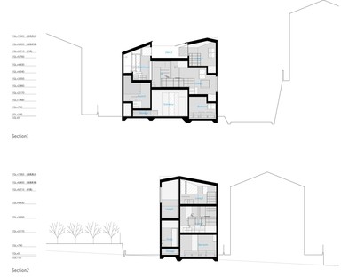Tato Architects: Functional cave, casa a spirale a Takatsuki