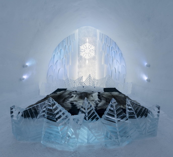 Il Solar Egg di Riksbyggen all'Icehotel di Jukkasjärvi
