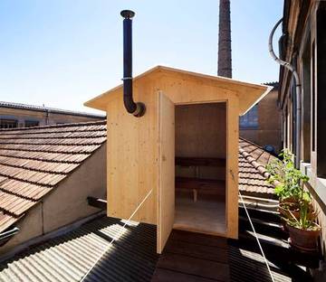 Una sauna sui tetti a Ginevra. Bureau A.