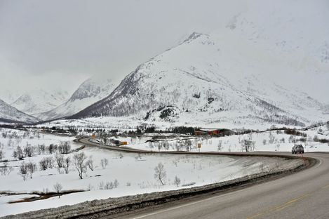 Infrastruttura e paesaggio in Norvegia.