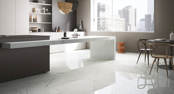 Pavimenti effetto marmo e in grande formato Maximum GranitiFiandre