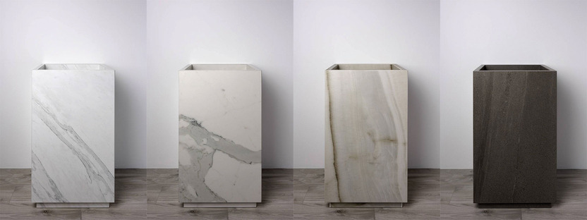Effetto marmo, pietra, resina e cemento: le proposte ceramiche Fiandre e Aqua Maximum 