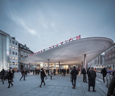
	Pensiline di cemento spruzzato alla Nørreport Station a Copenhagen – COBE architects.
