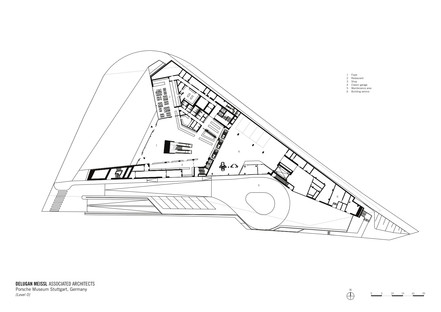 Il Porsche museum di Stoccarda in acciaio e cemento di Delugan Meissl