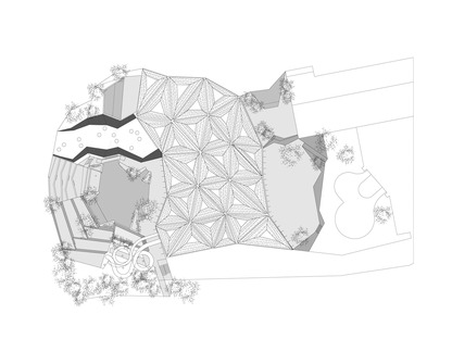 Piscina coperta con struttura di acciaio e alluminio di Enota architects