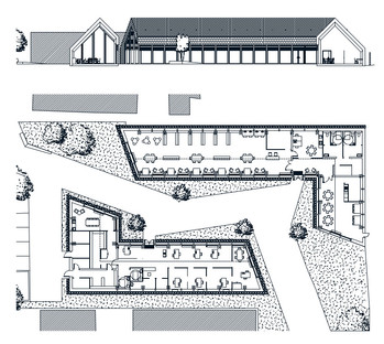 Legno e terracotta per un Polo sociale a Cabourg di Lemoal Lemoal architects